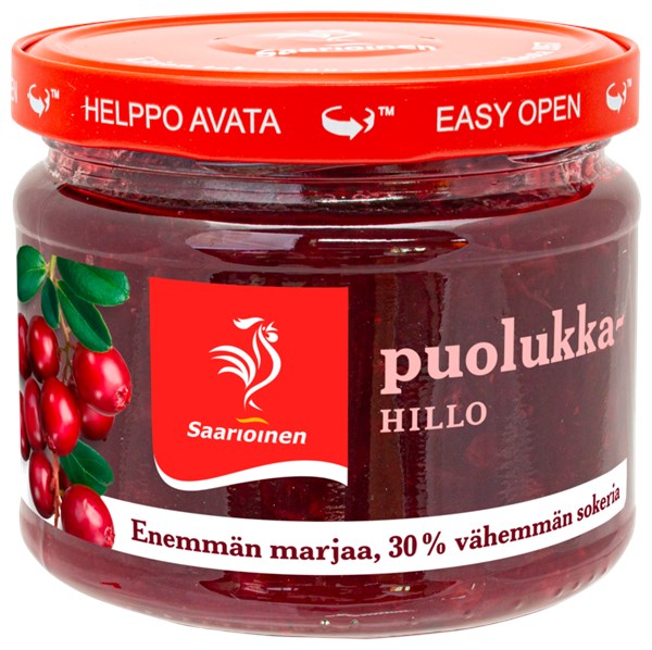 Puolukkahillo vähemmän sokeria 320 g