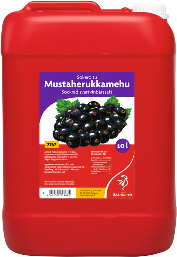 Mustaherukkamehu 10 L