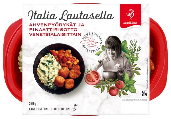 Ahvenpyörykät ja pinaattirisotto venetsialaisittain 320 g