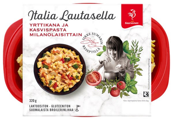 Yrttikana ja kasvispasta milanolaisittain 320 g