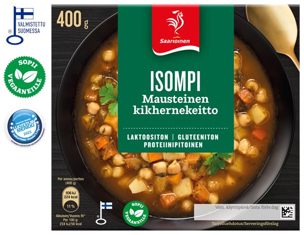 Isompi Mausteinen kikhernekeitto 400 g