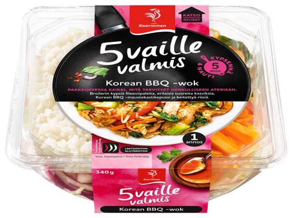 5 vaille valmis Korean BBQ -wok 340 g