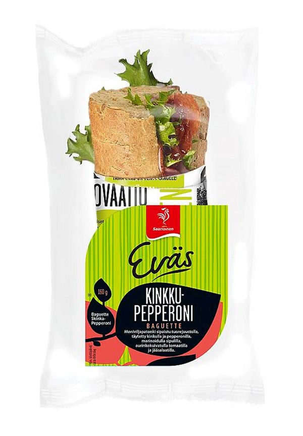 Eväs Baguette Kinkku-Pepperoni 160 g