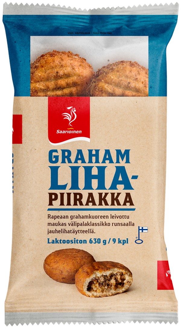 Grahamlihapiirakka 9 kpl 630 g