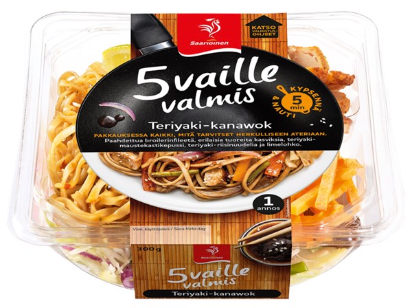 5 vaille valmis Teriyaki-kanawok 300 g