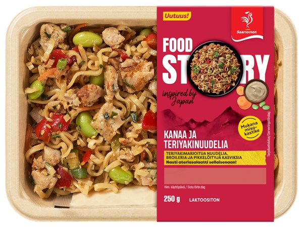 Kanaa ja teriyakinuudelia -ateriasalaatti 250 g