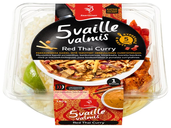 5 vaille valmis Red Thai Curry 340 g
