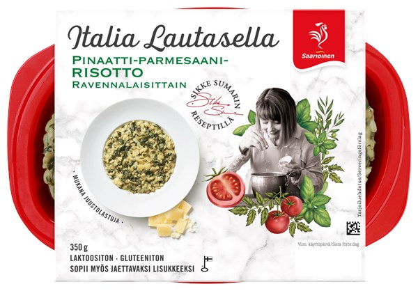 Pinaatti-parmesaanirisotto ravennalaisittain 350 g