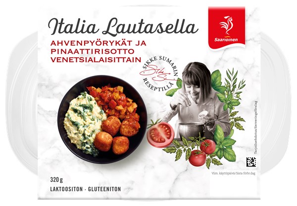 Ahvenpyörykät ja pinaattirisotto venetsialaisittain 320 g