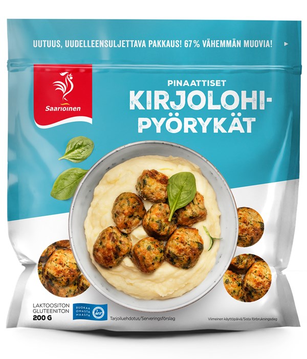 Pinaattiset kirjolohipyörykät 200 g