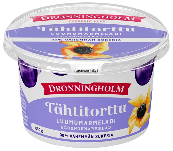 Dronningholm Tähtitorttu Luumumarmeladi vähemmän sokeria 280 g