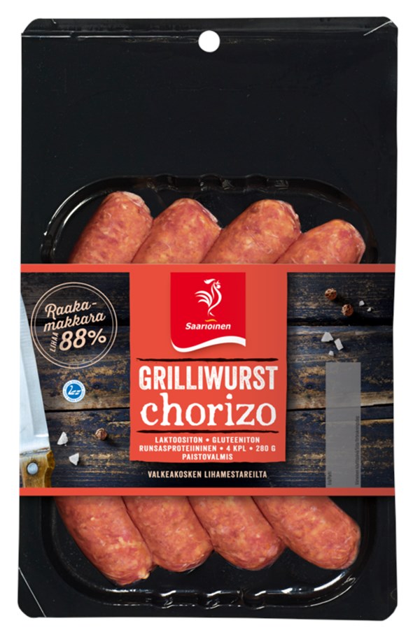 Grilliwurst Chorizo 4 kpl 280 g