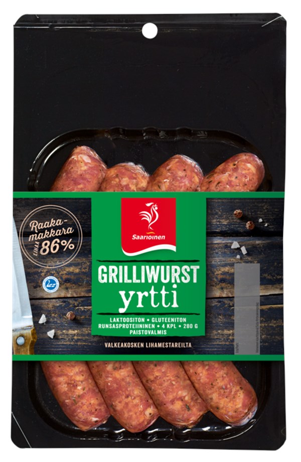 Grilliwurst Yrtti-Bratwurst 4 kpl 280 g