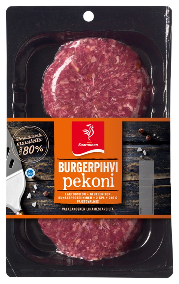 Burgerpihvi Pekoni 2 kpl 240 g