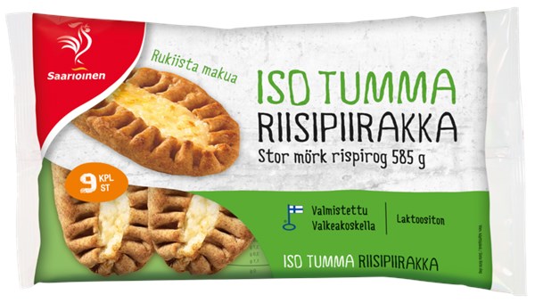 Iso tumma riisipiirakka 9 kpl 585 g