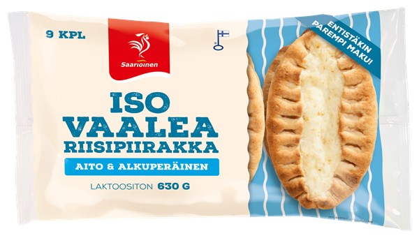 Iso vaalea riisipiirakka 9 kpl 630 g