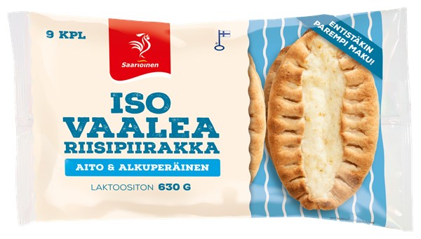 Iso vaalea riisipiirakka 9 kpl 630 g