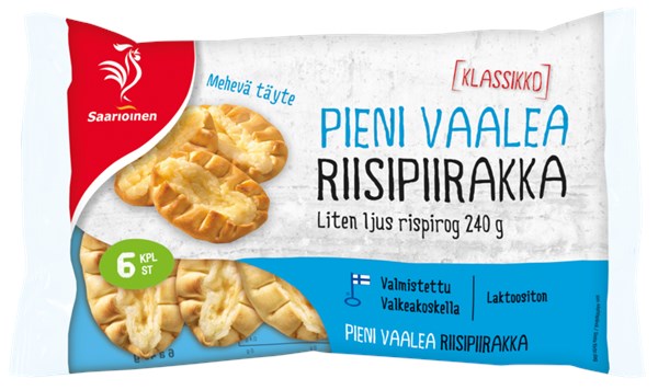 Pieni vaalea riisipiirakka 6 kpl 240 g