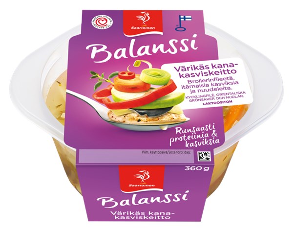 Balanssi Värikäs kana-kasviskeitto 360 g