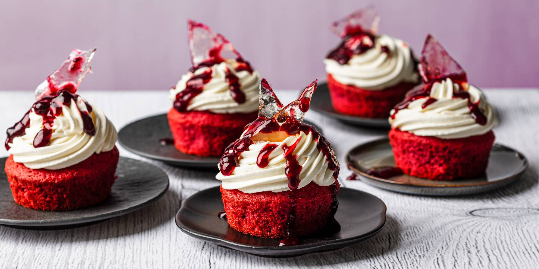 Halloween red velvet muffinsit