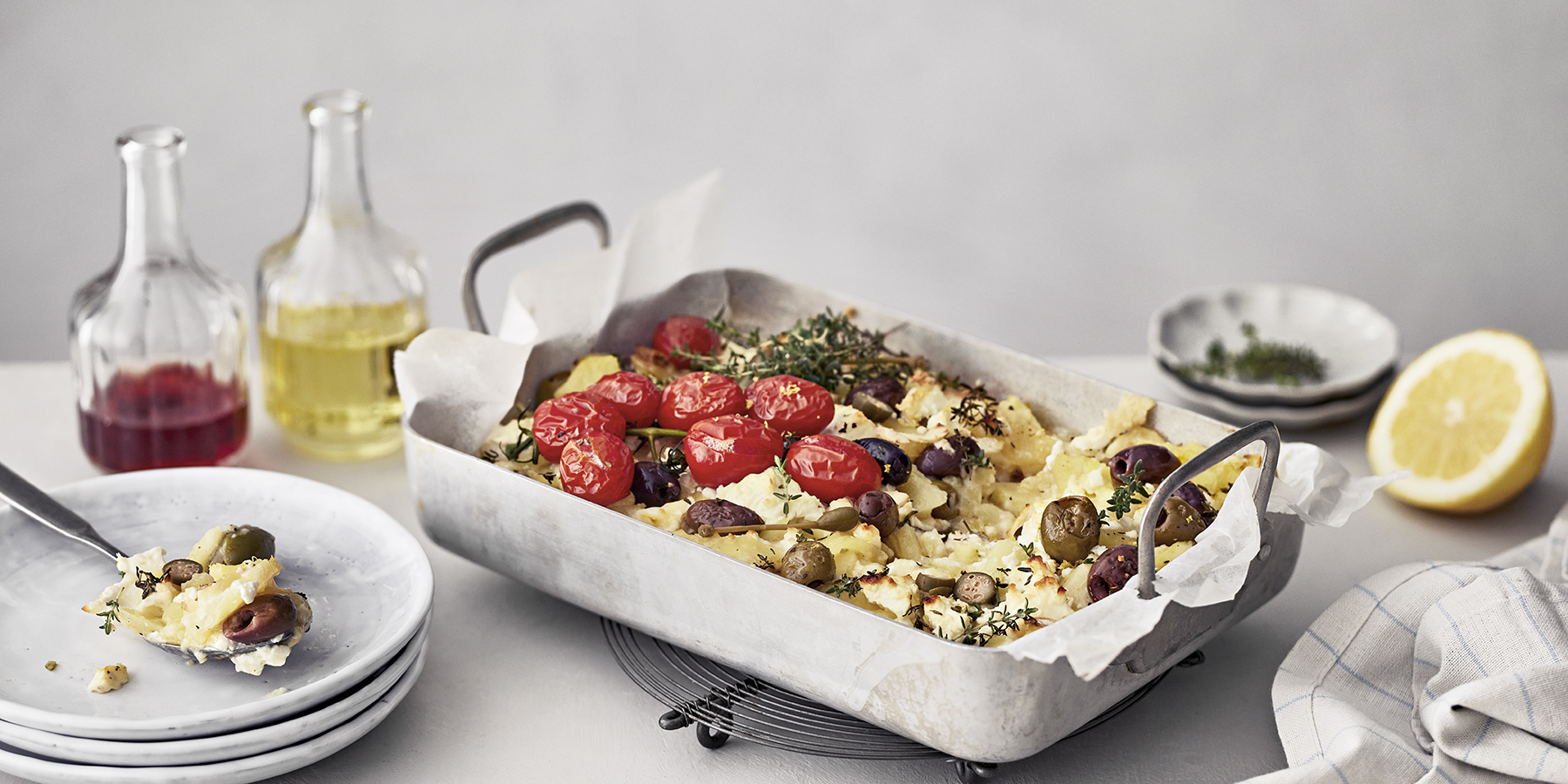 Välimerellinen feta-perunapaistos