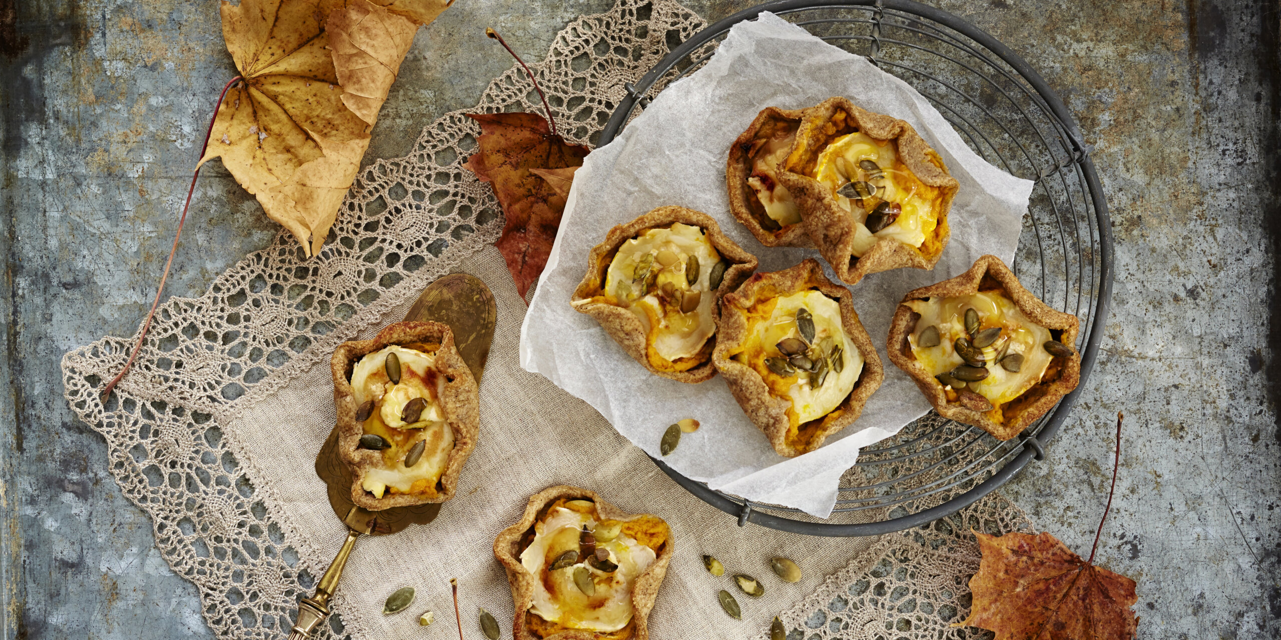 Bataattia ja vuohenjuustoa ruiskuoressa