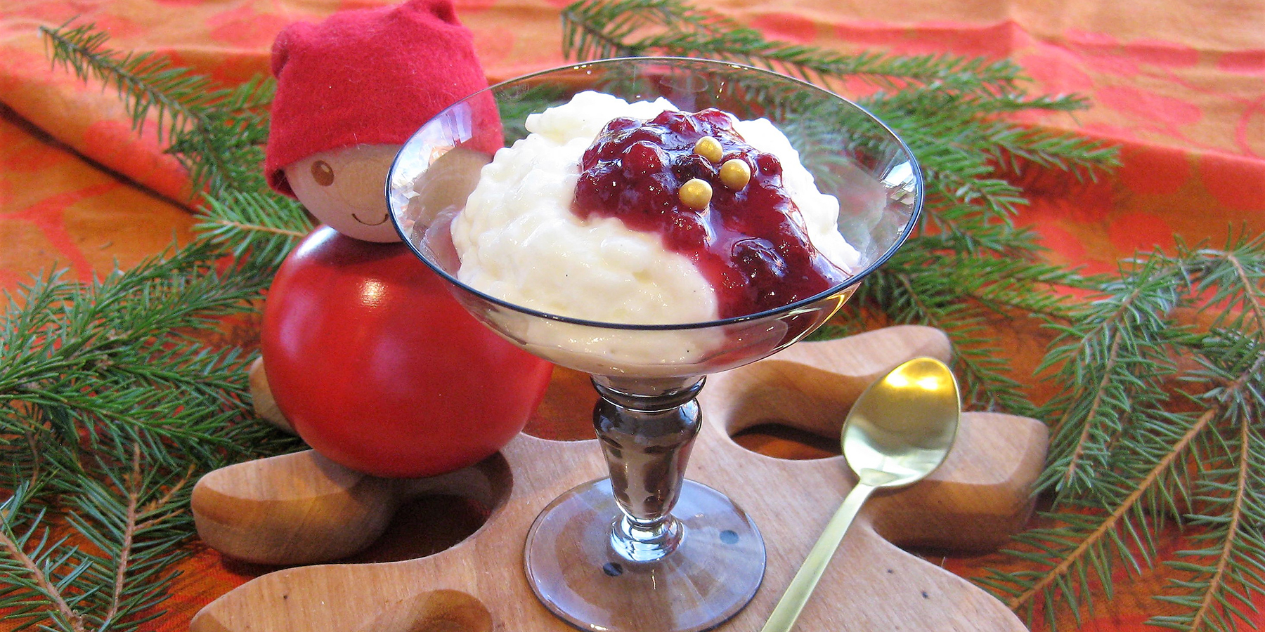 Riisipuuroa ja puolukkaa