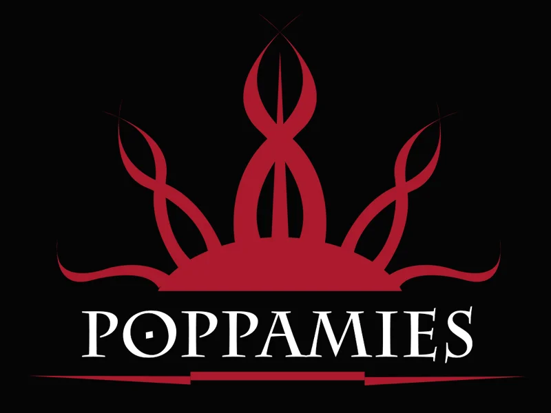Kuvassa on Poppamiehen logo