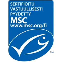 Sertifioitu vastuullisesti pyydetty. MSC. www.msc.org/fi