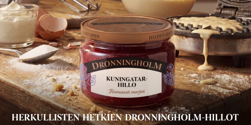 Hillopurkki pöydällä